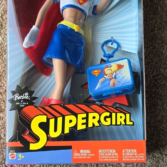 Barbie Supergirl Doll with Red and Blue Costume - Picture 4 of 8